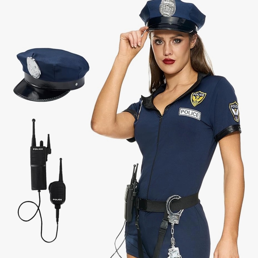 Navy Blue Police Costume with Accessories